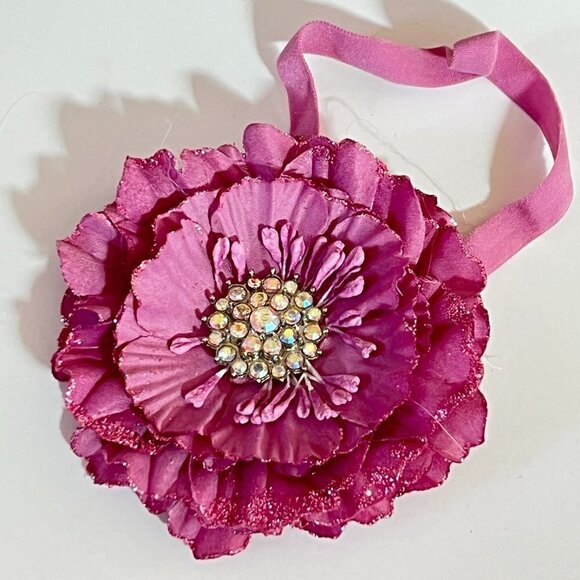 Tieks Accessories - TIEKS Bright Mauve Pink Sparkle Beaded Flower Barbiecore